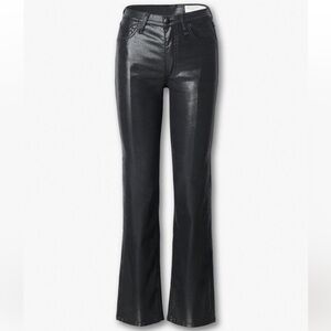 NEW RAG & BONE coated harlow straight jeans in black size 25